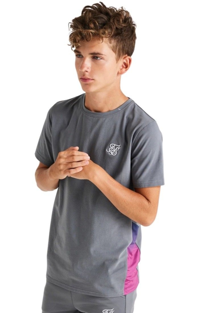 Camiseta SikSilk Jr Cali Navigate Gris