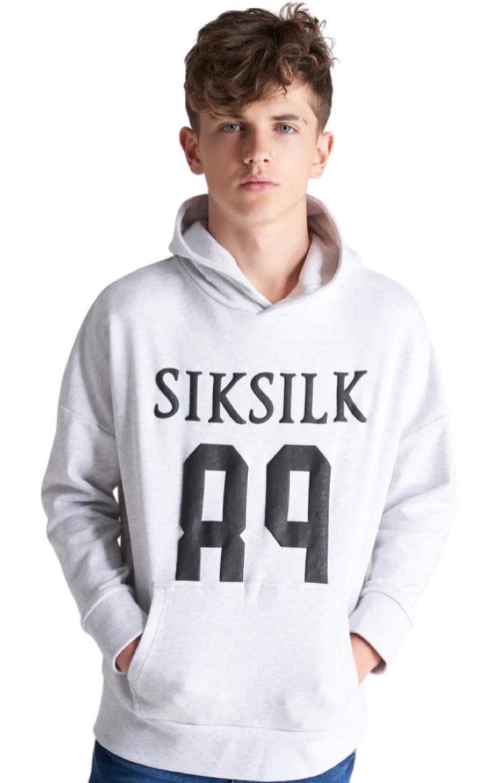 Sudadera SikSilk Jr Holgada 89 Gris