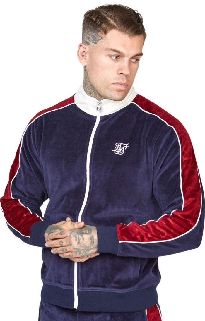 Sudadera SikSilk de Terciopelo Marino