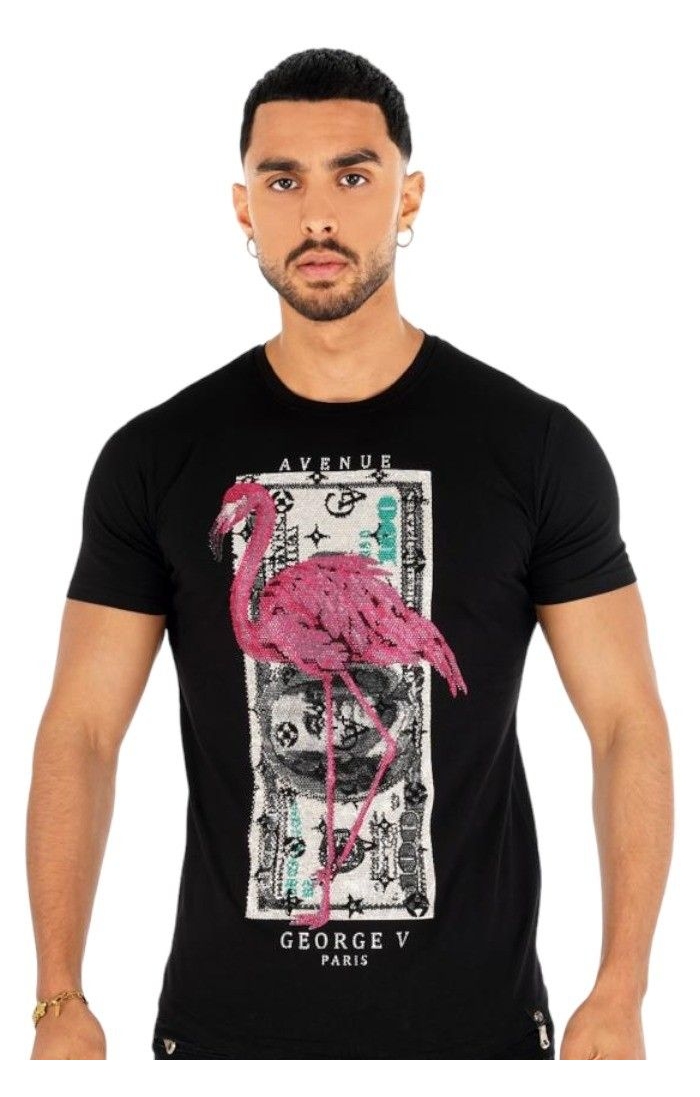 Camiseta George V Paris Dollar Flamenco Negro