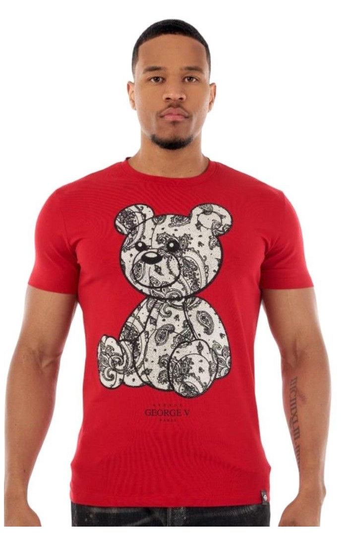 Camiseta George V Paris Oso con Barroco Rojo