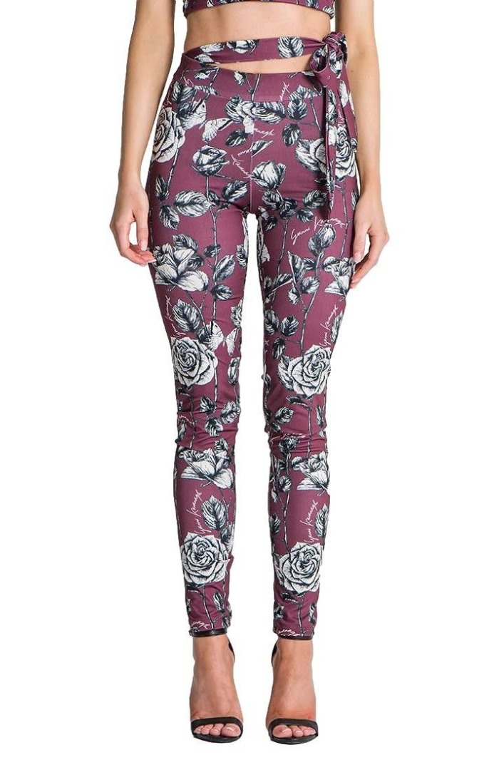 Leggins Gianni Kavanagh Floral Novel Burdeos