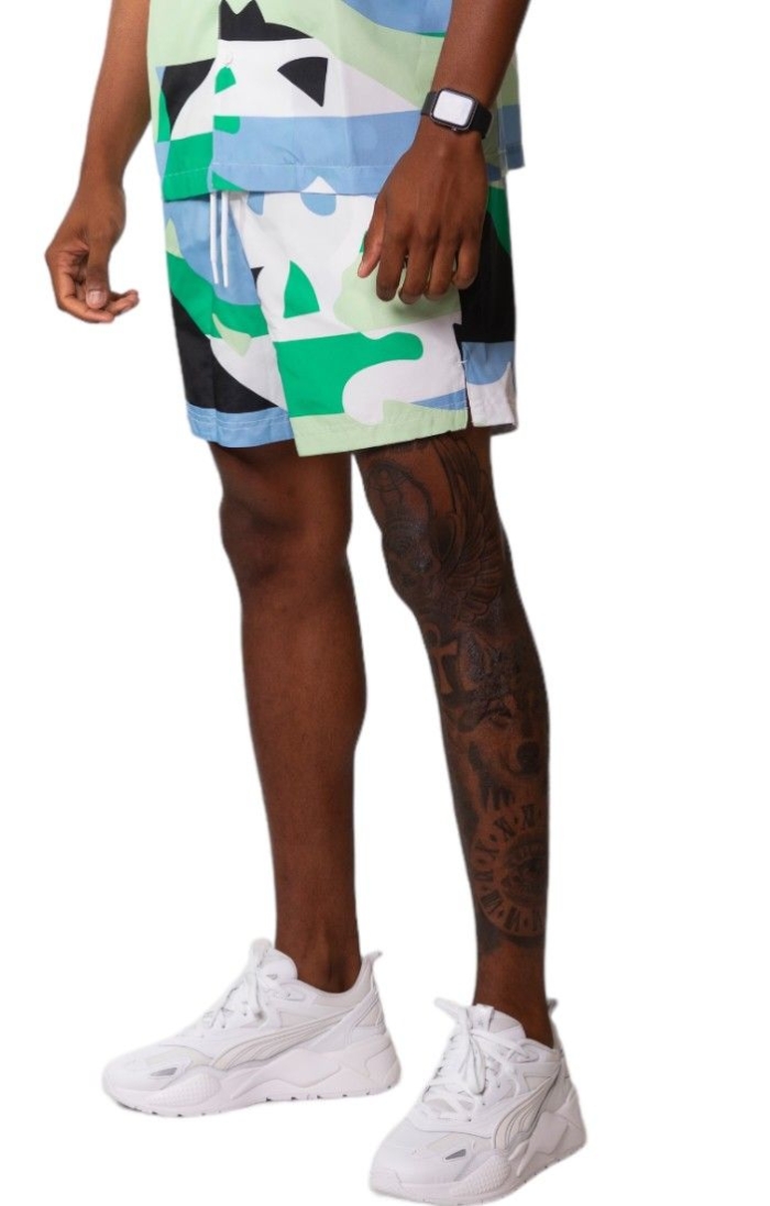 Short Puma Worldwide Printed 6 Verde