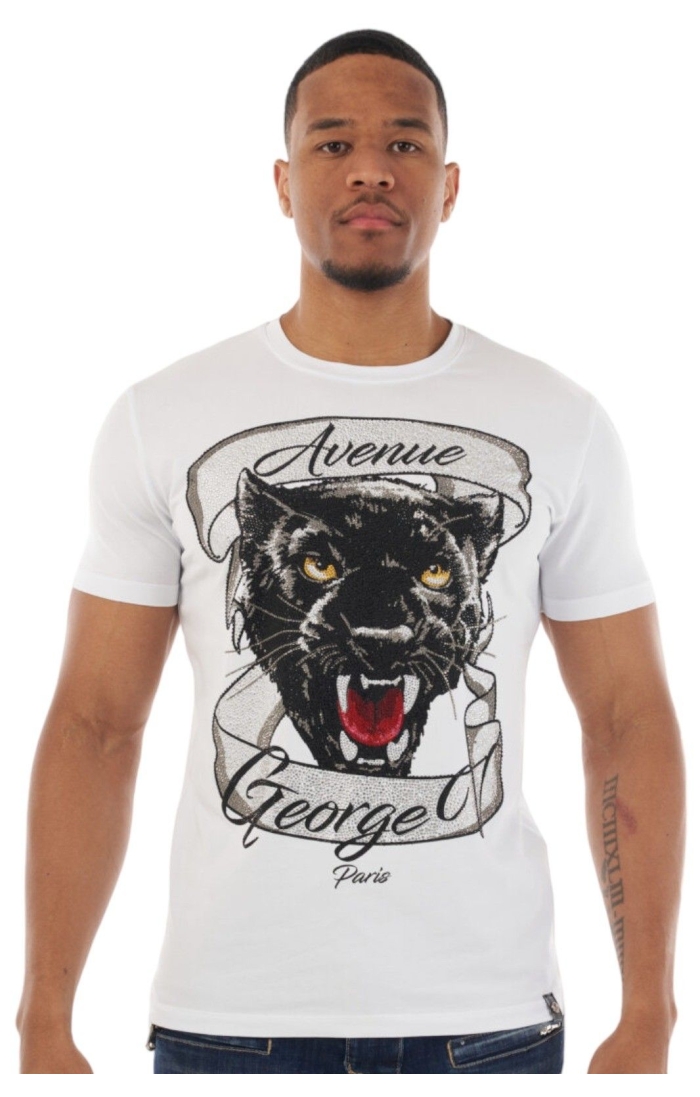 Camiseta George V Paris Pantera Salvaje GV Blanco