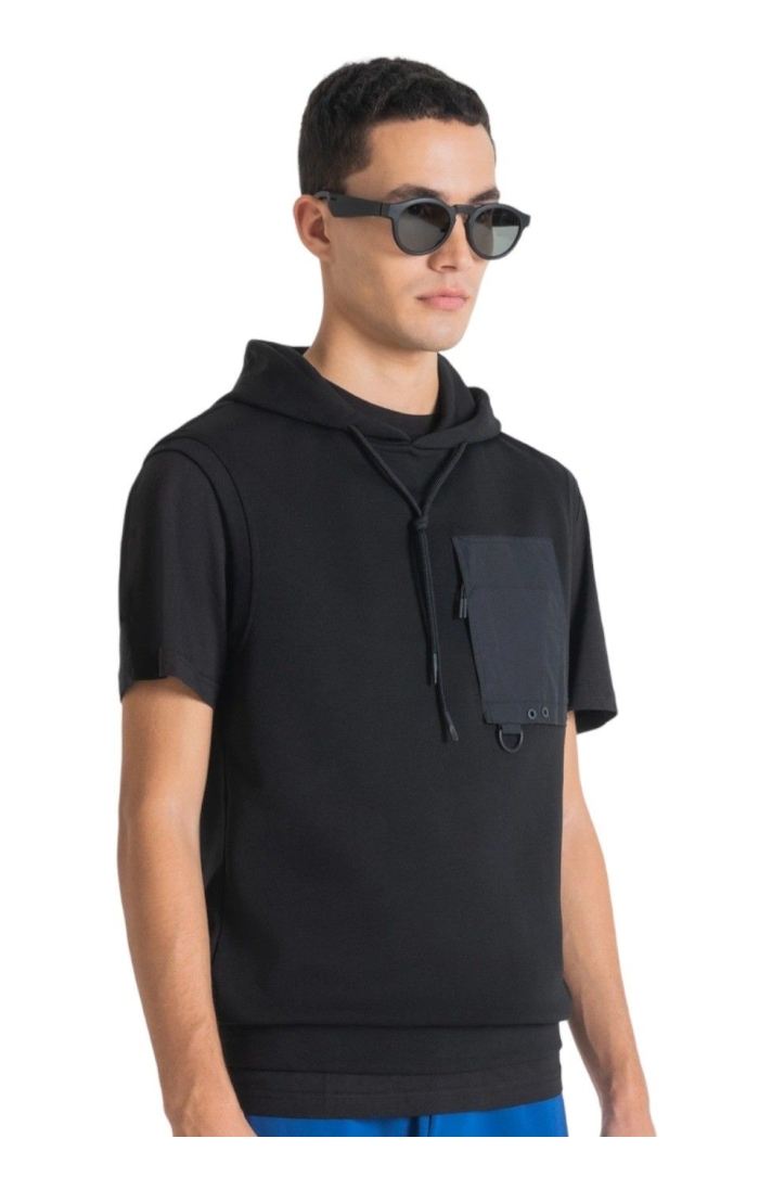 Sudadera Antony Morato sin Mangas Mezcla Algodon Negro