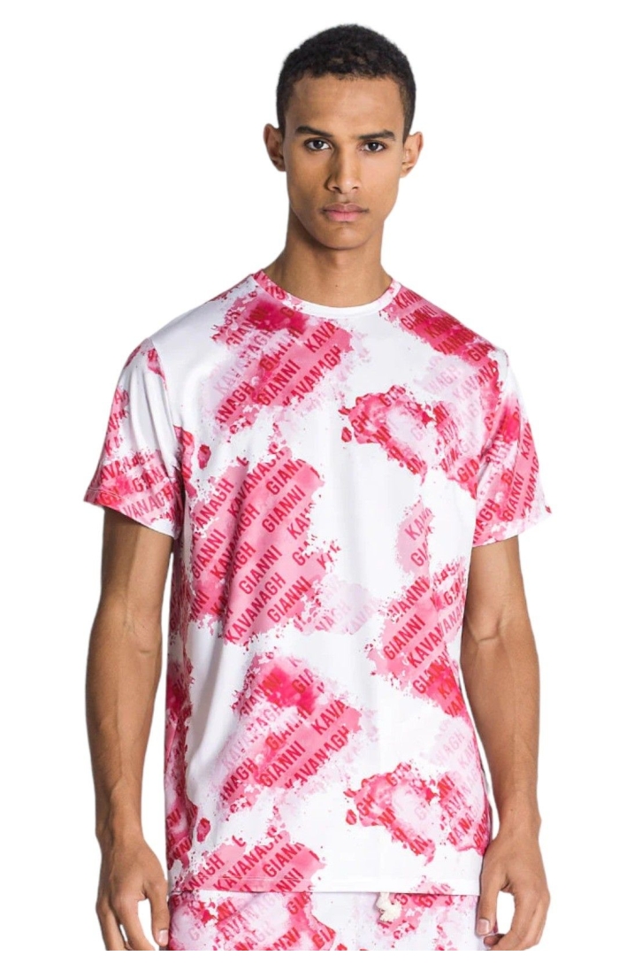 Camiseta Gianni Kavanagh Sombreado Rosa Lotus Blanco