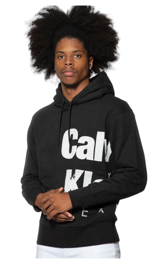 Sudadera Calvin Klein Holgada con Logo Lateral Negro