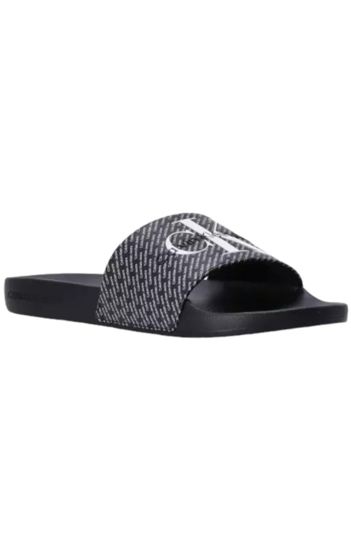 Chanclas Calvin Klein Slide AOP Negro