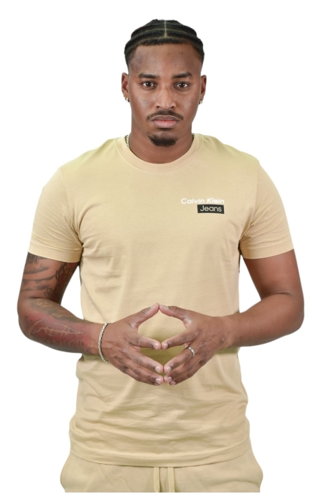 Camiseta Calvin Klein con Logo Frontal Beige