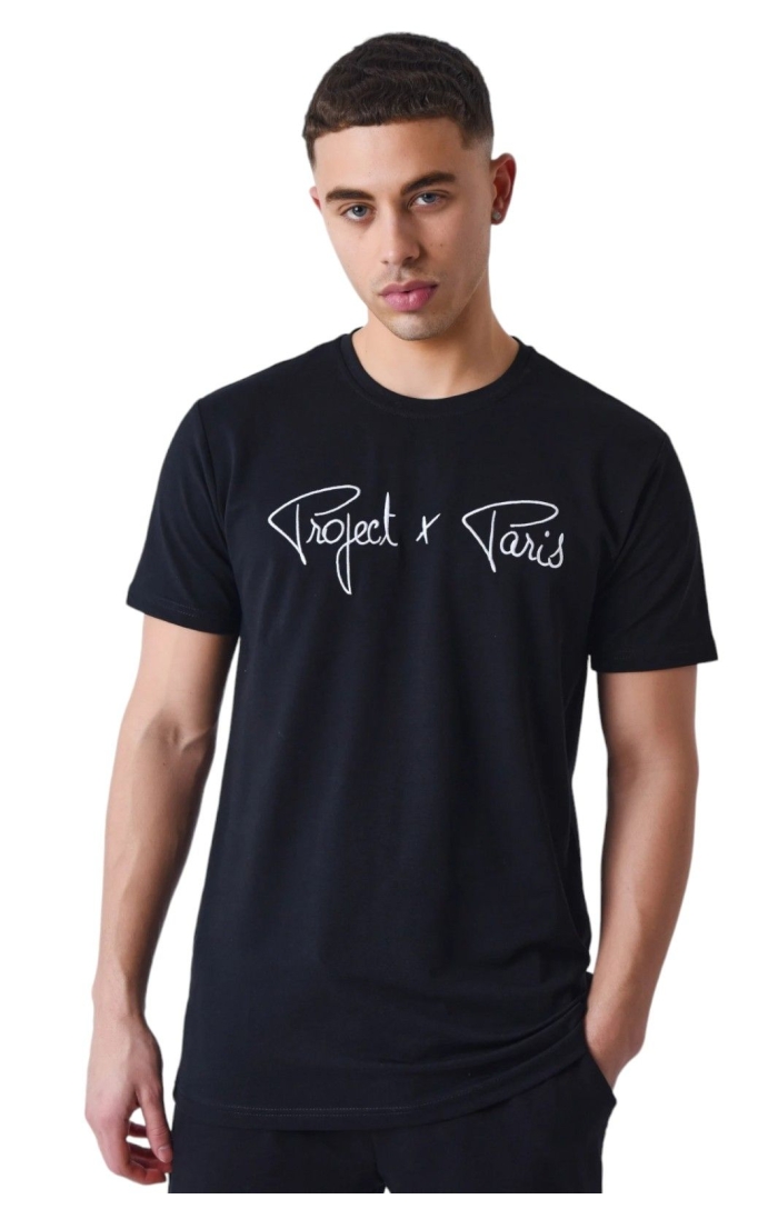 Camiseta Project X Paris Essential Bordada Negro