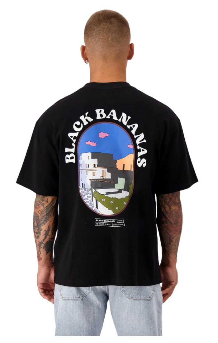 Camiseta Black Bananas Flight Oversize Negro