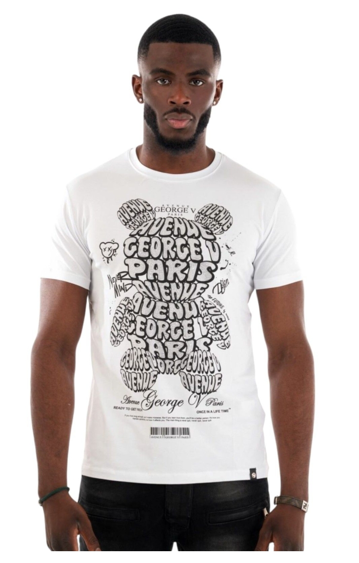 Camiseta George V Paris Strass Oso Blanco