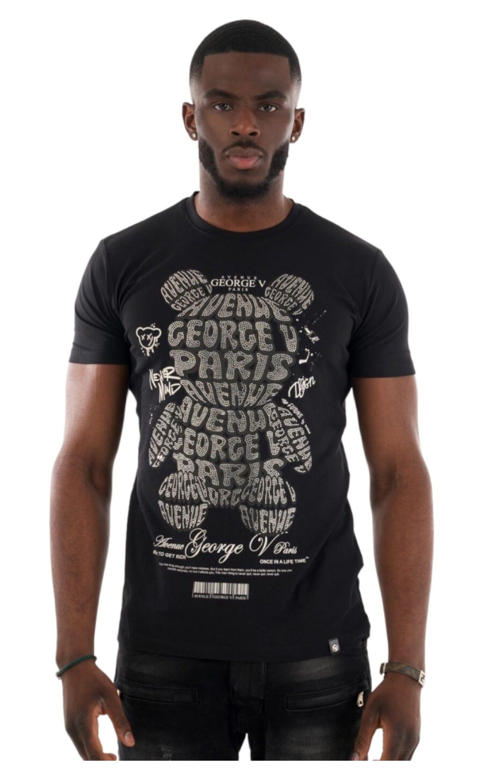 Camiseta George V Paris Strass Oso Negro