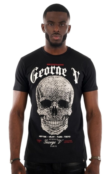 Camiseta George V Paris Shiny Skull Negro