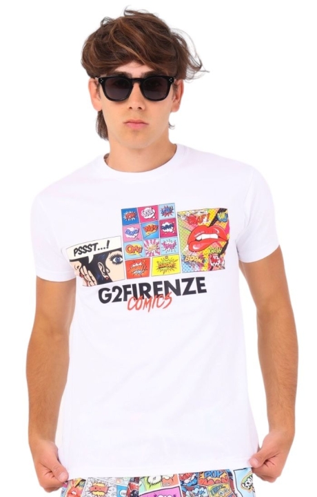 Camiseta G2 Firenze Blanca Comic Basic
