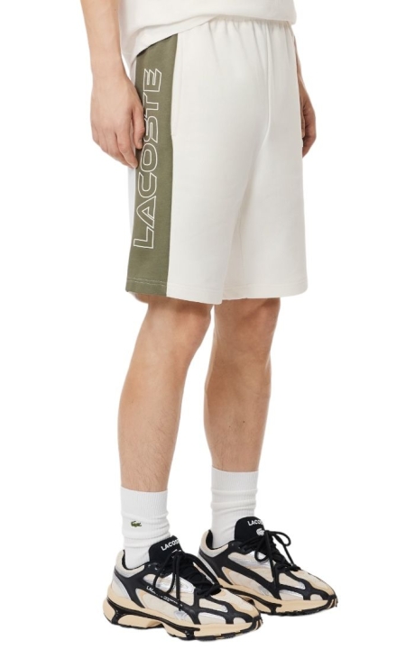 Pantalon Corto Lacoste estampado con diseño Block Blanco