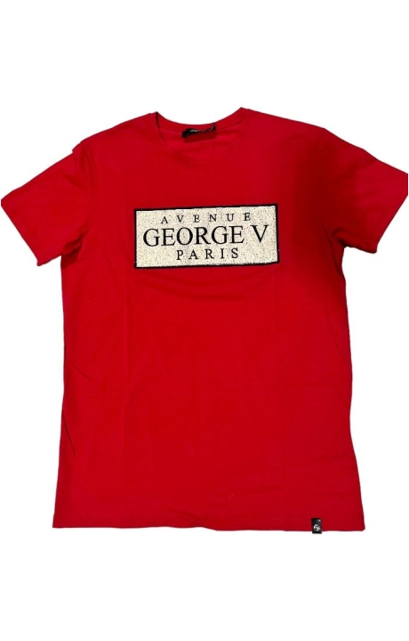 Camiseta George V Paris Logo GV Brillante Rojo