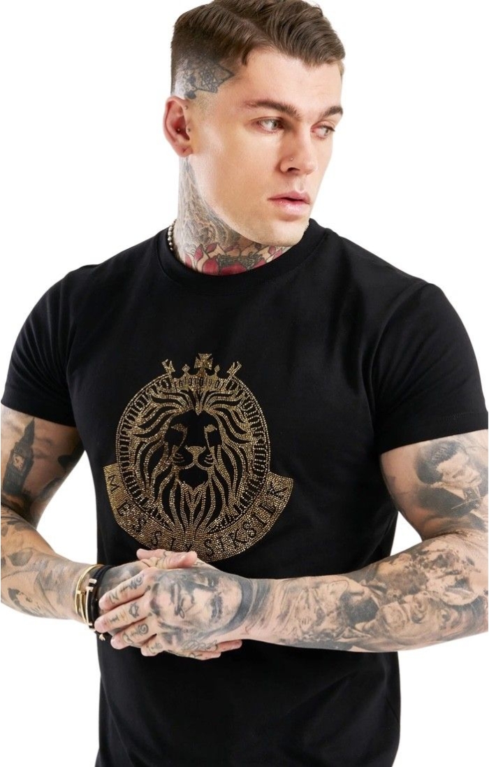 Camiseta SikSilk X Messi Leon Oversized Negro