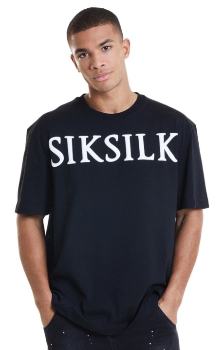 Camiseta SikSilk Relaxed Fit Negro