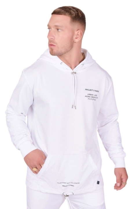 Sudadera Project X Paris Bimaterial Blanco