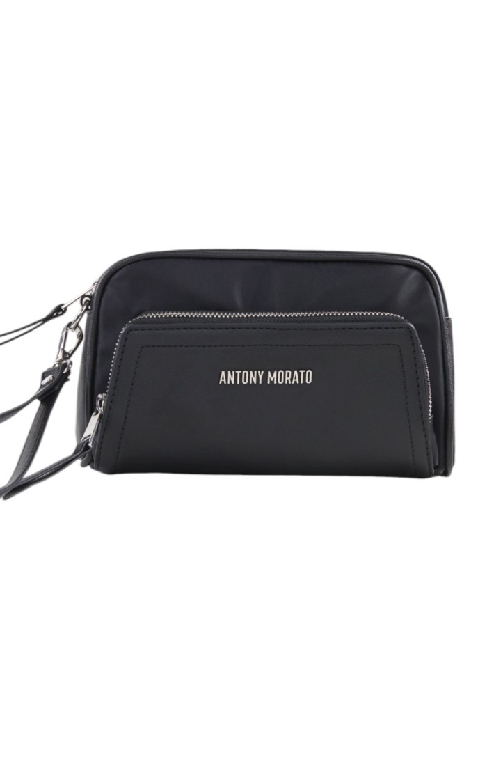 Bolso Antony Morato Negro con Bolsillo de Ecopiel