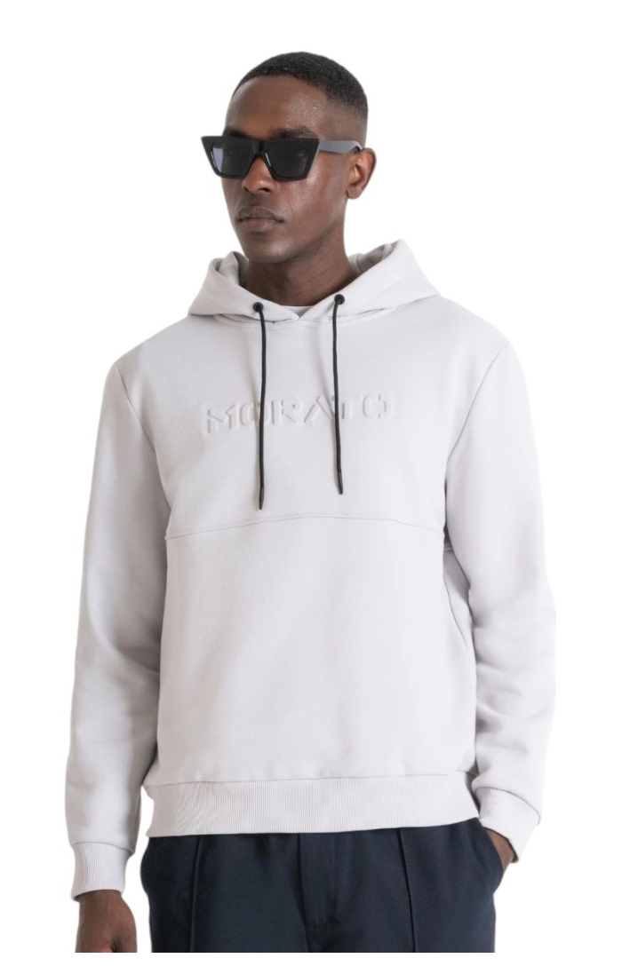 Sudadera con Capucha Antony Morato Blanco Hielo Relaxed Fit Fabric