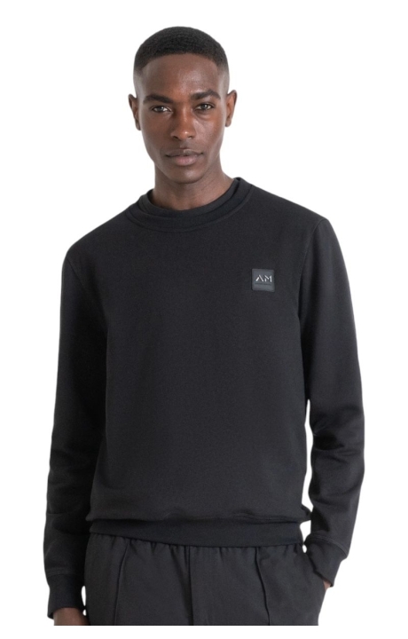 Sudadera Antony Morato Negra con Logo Metalizado