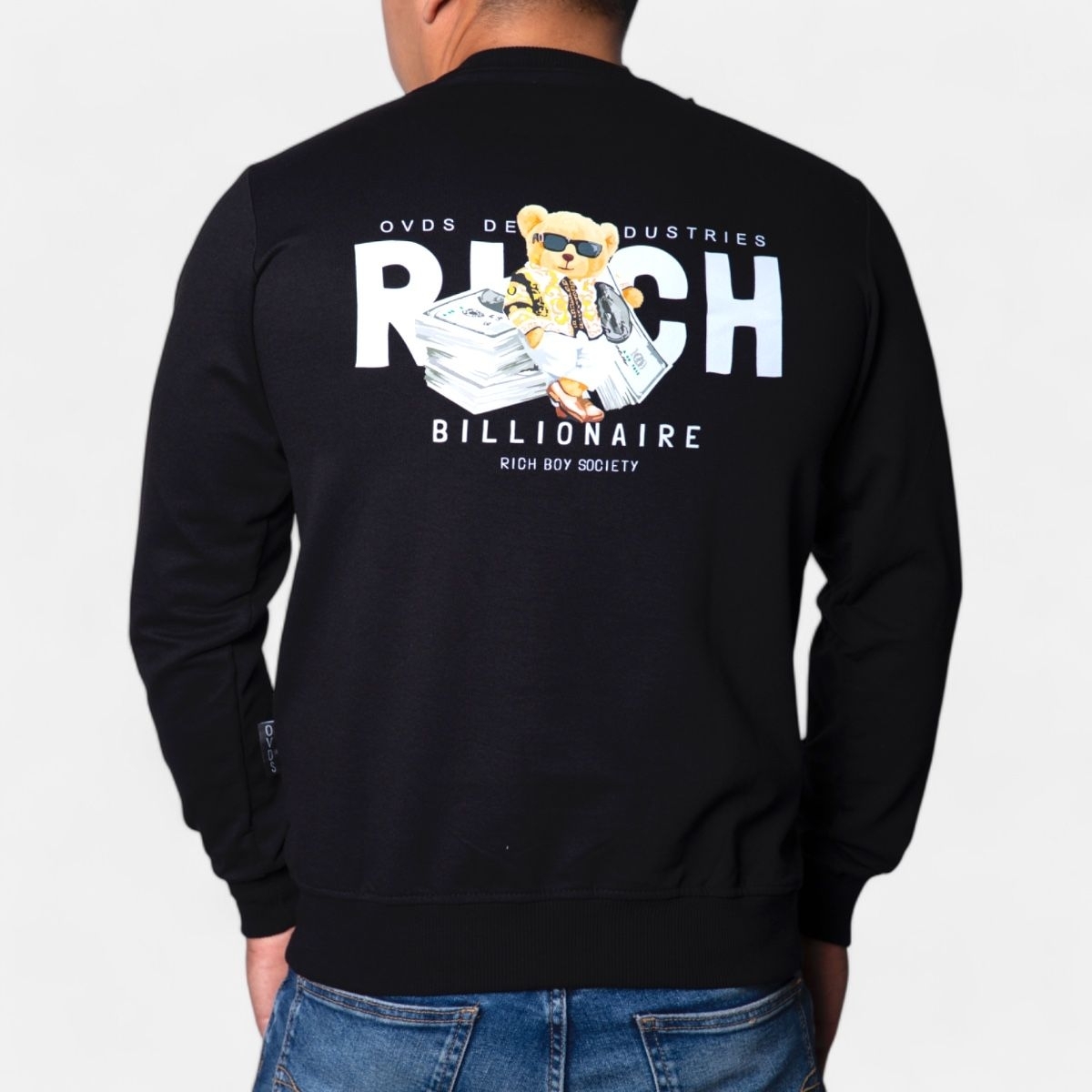 Sudadera OVDS Osito Rich Negra