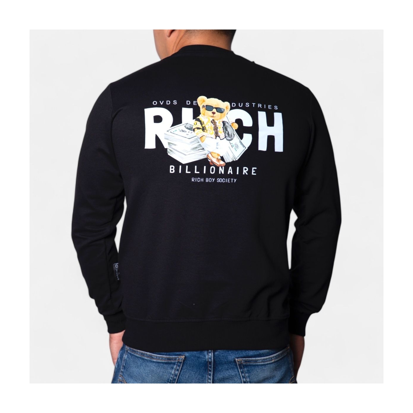 Sudadera OVDS Osito Rich Negra