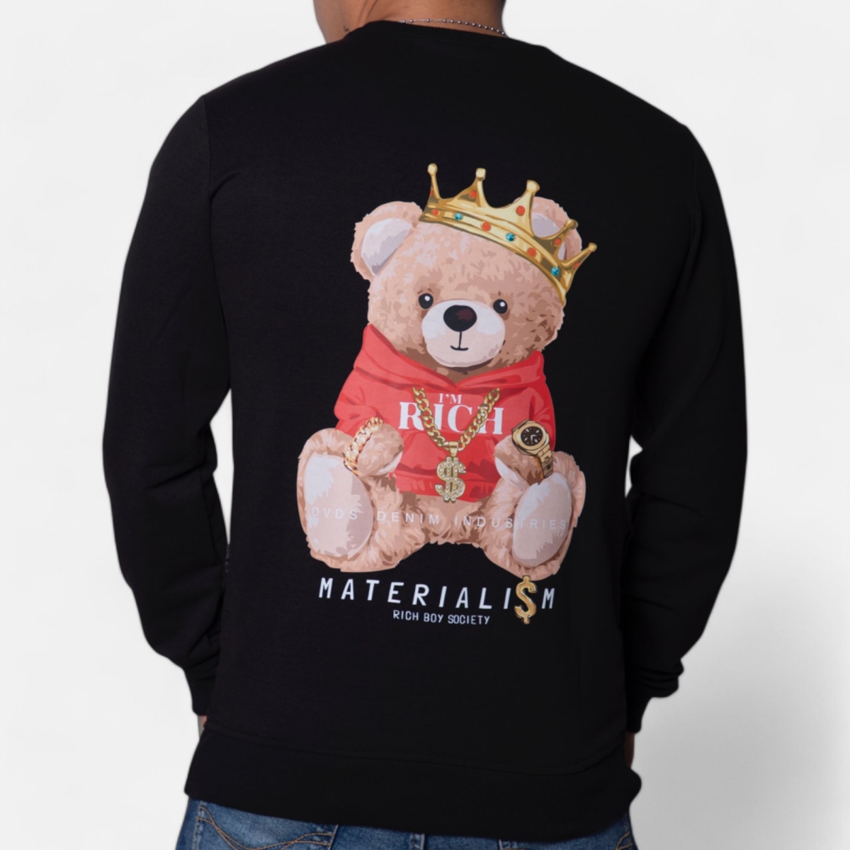 Sudadera OVDS Osito King Negra