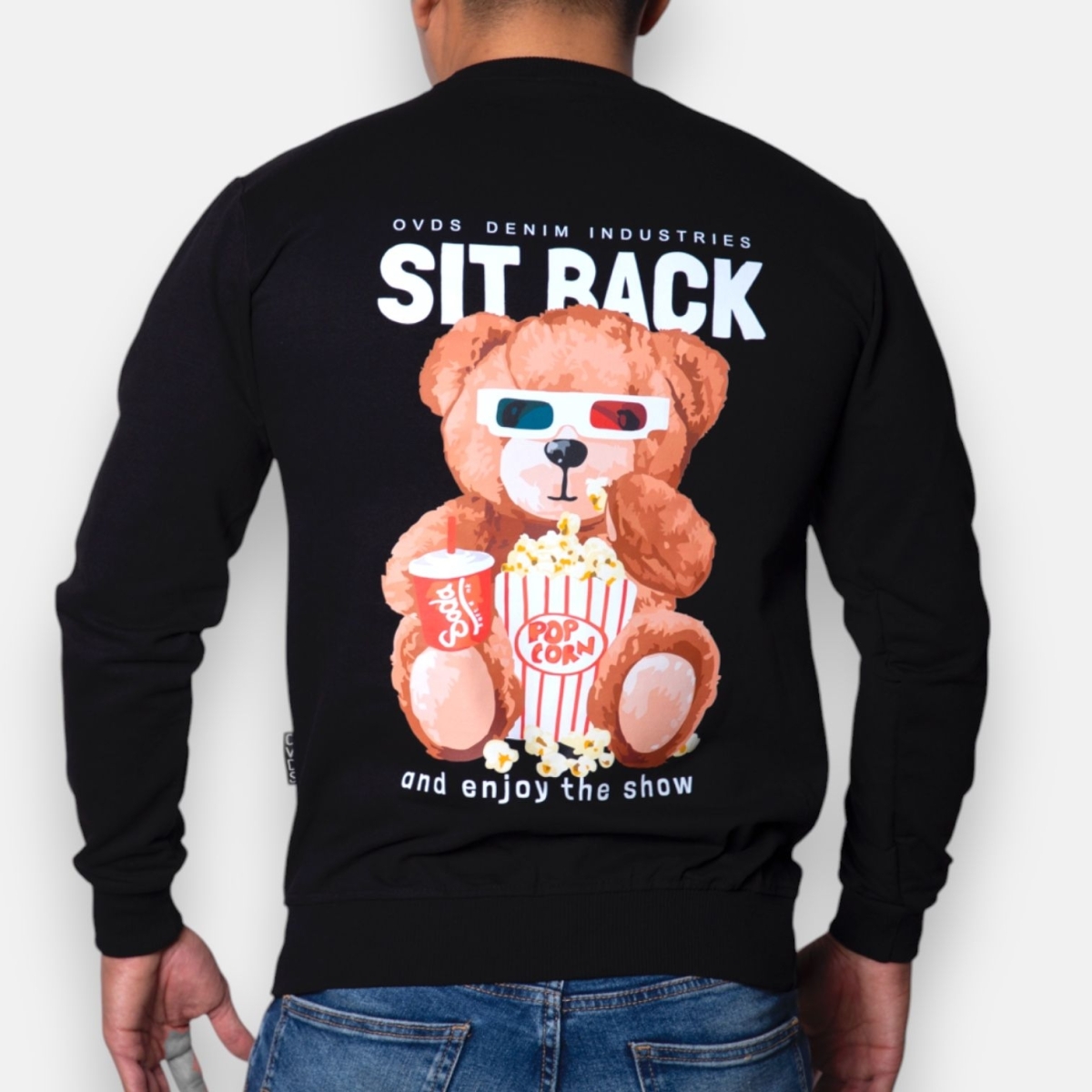 Sudadera OVDS Osito Sit Back Negra