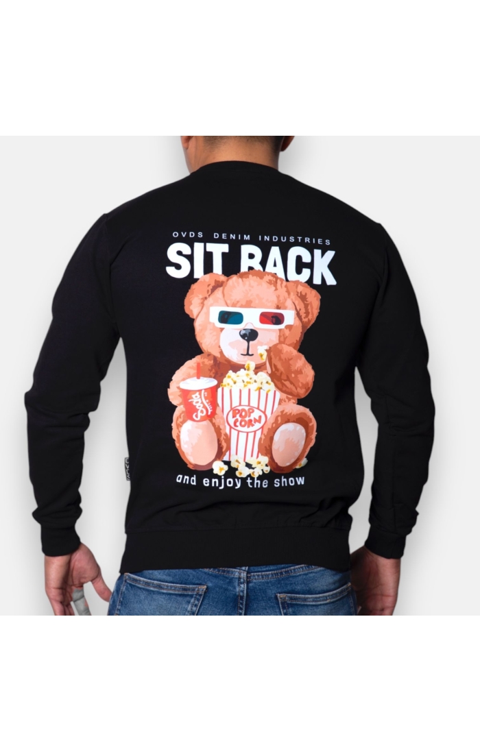 Sudadera OVDS Osito Sit Back Negra