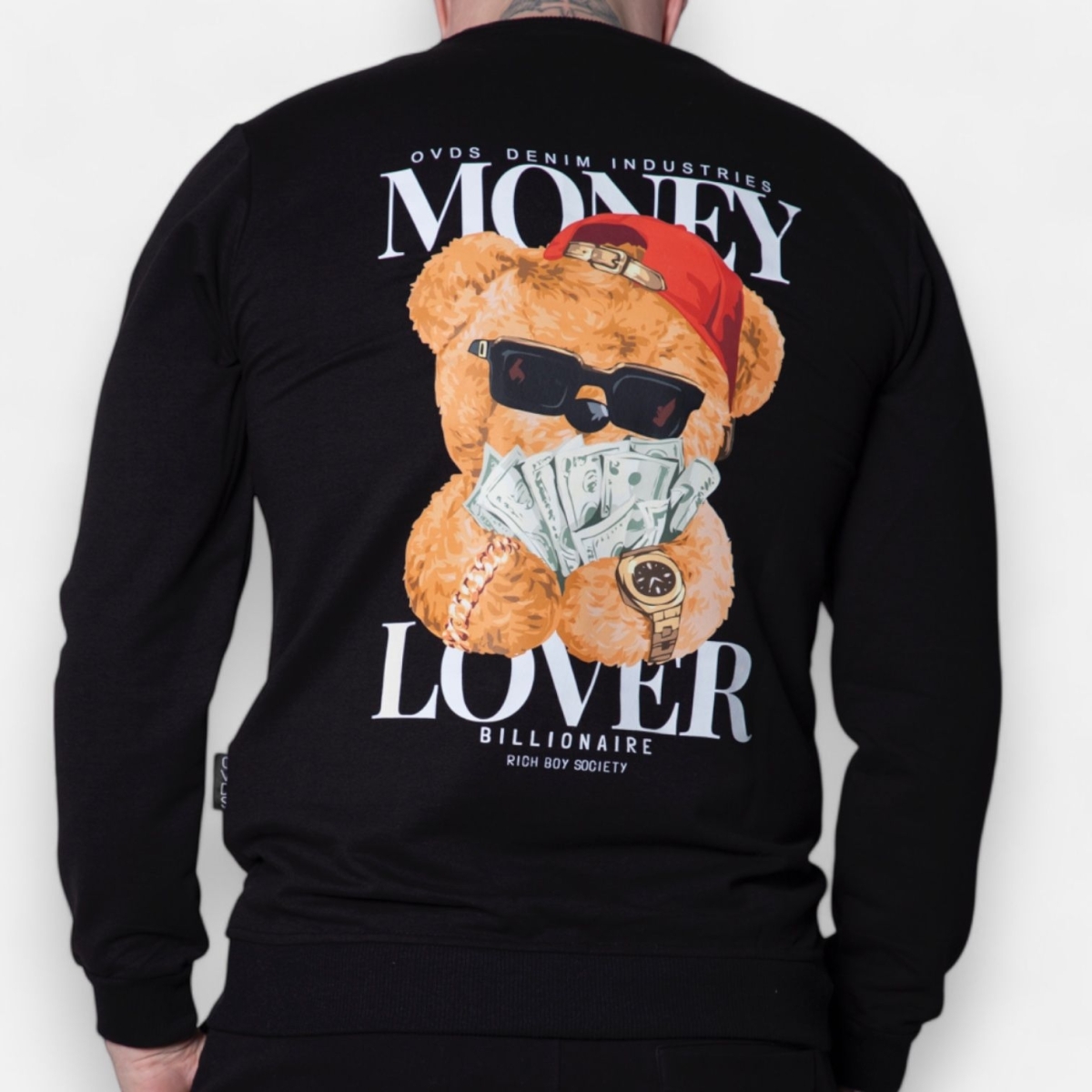 Sudadera OVDS Osito Money Negra