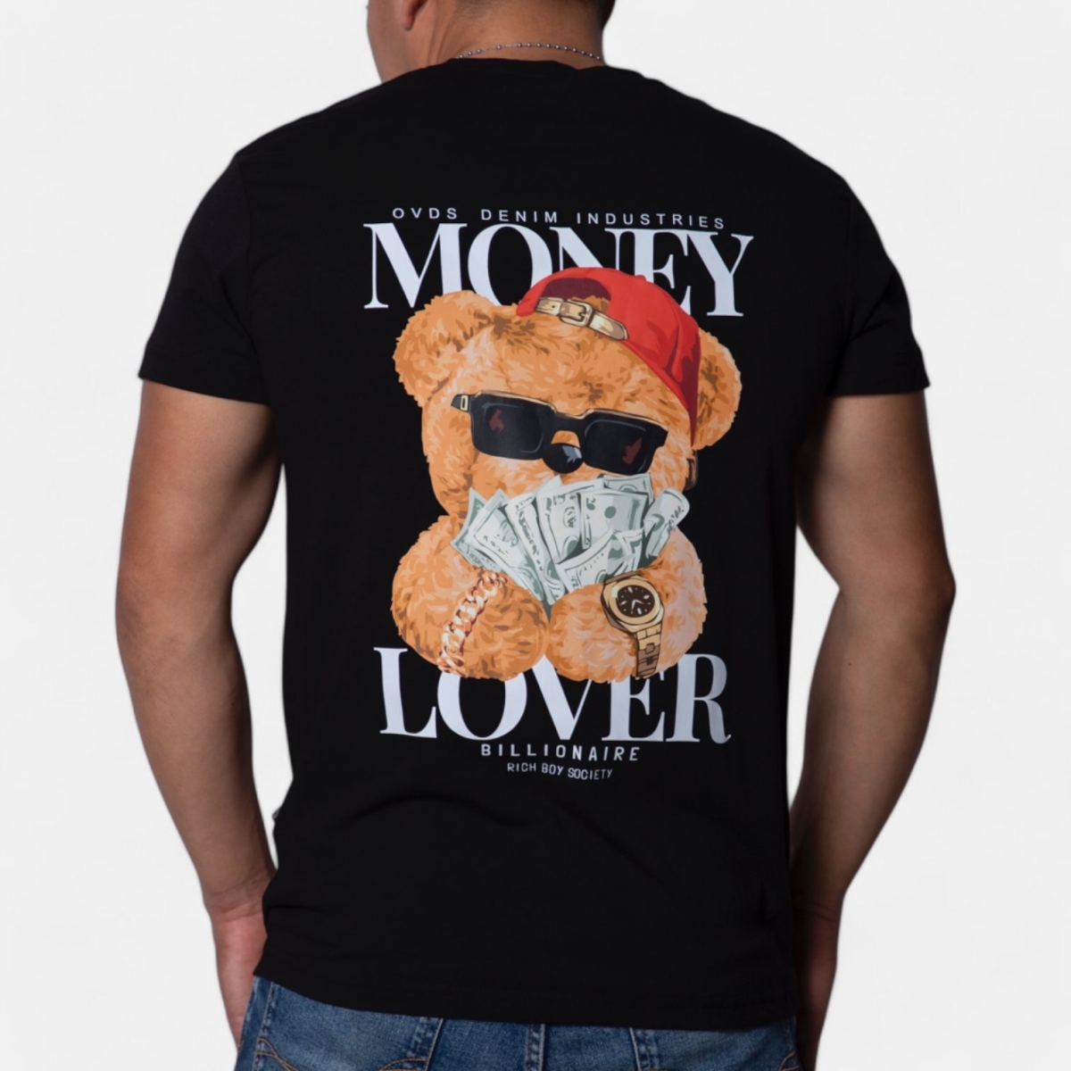 Camiseta OVDS Osito Money Back Negra