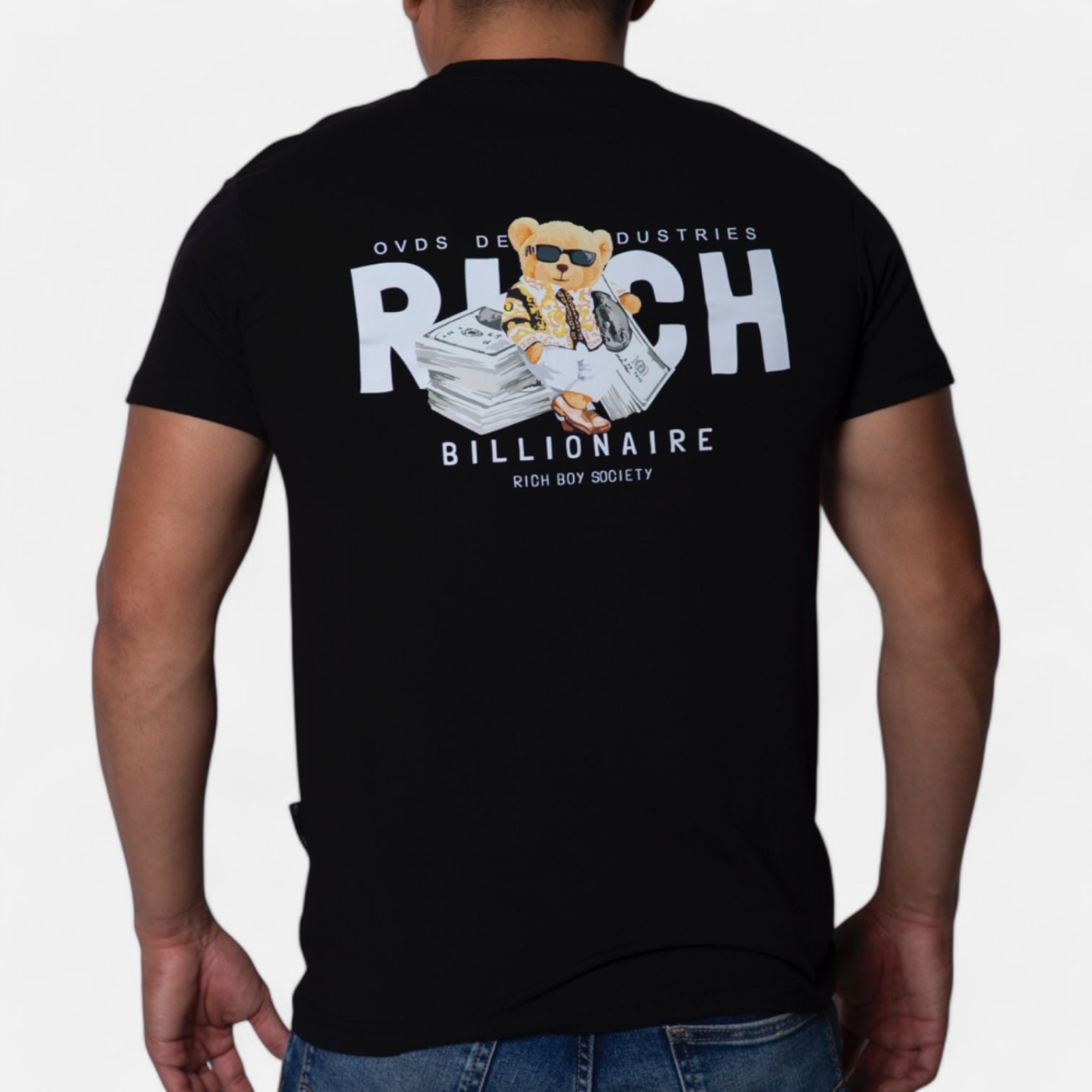 Camiseta OVDS Osito Rich Negra