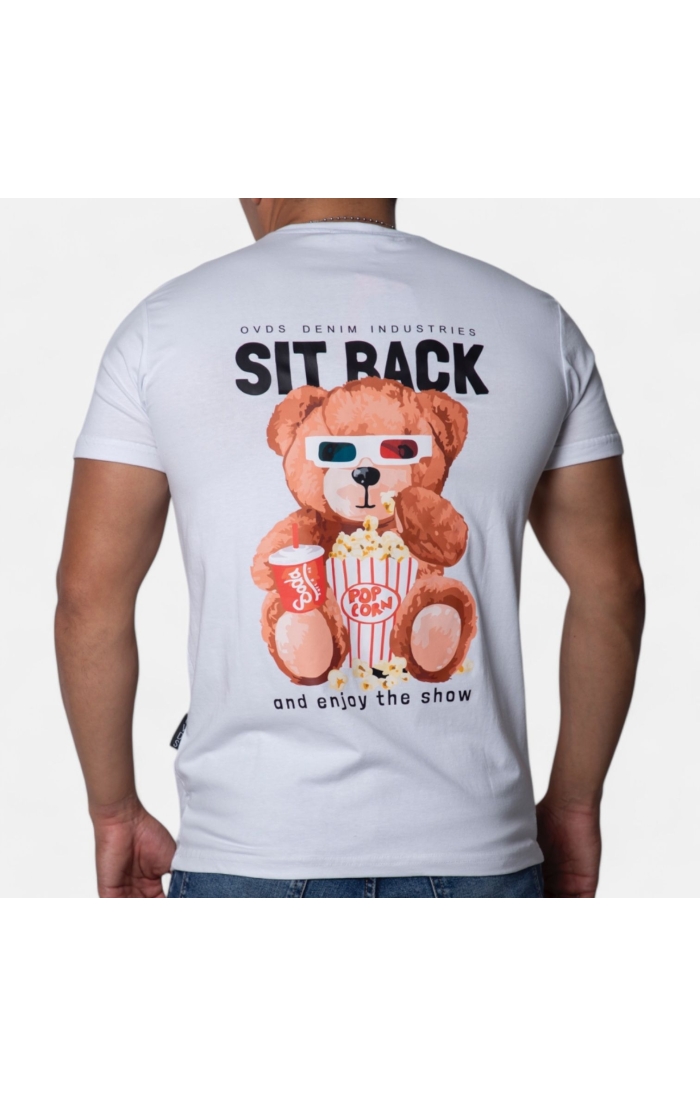 Camiseta OVDS Osito Sit Back Blanca