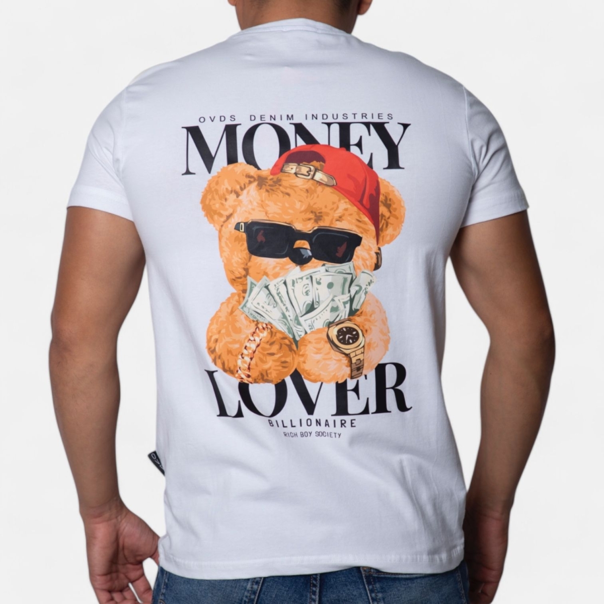 Camiseta OVDS Osito Money Blanca