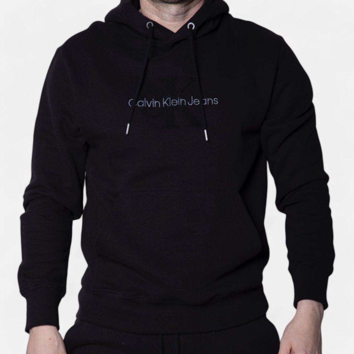 Sudadera de Chenilla Con Capucha Calvin Klein Negro