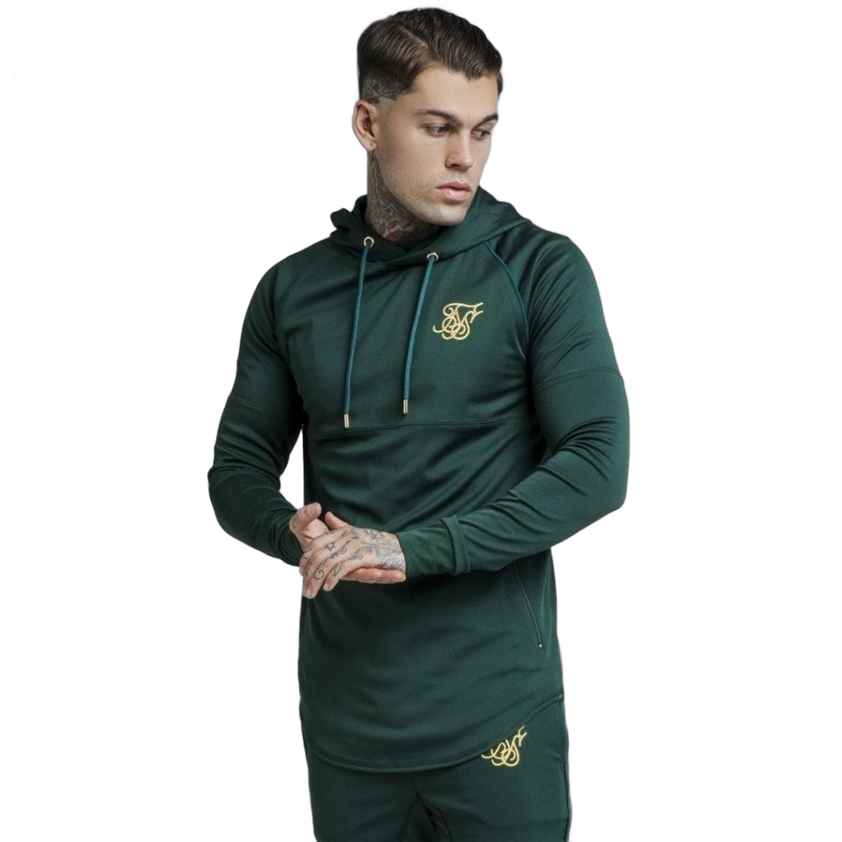 Sudadera SikSilk Zonal Overhead Verde