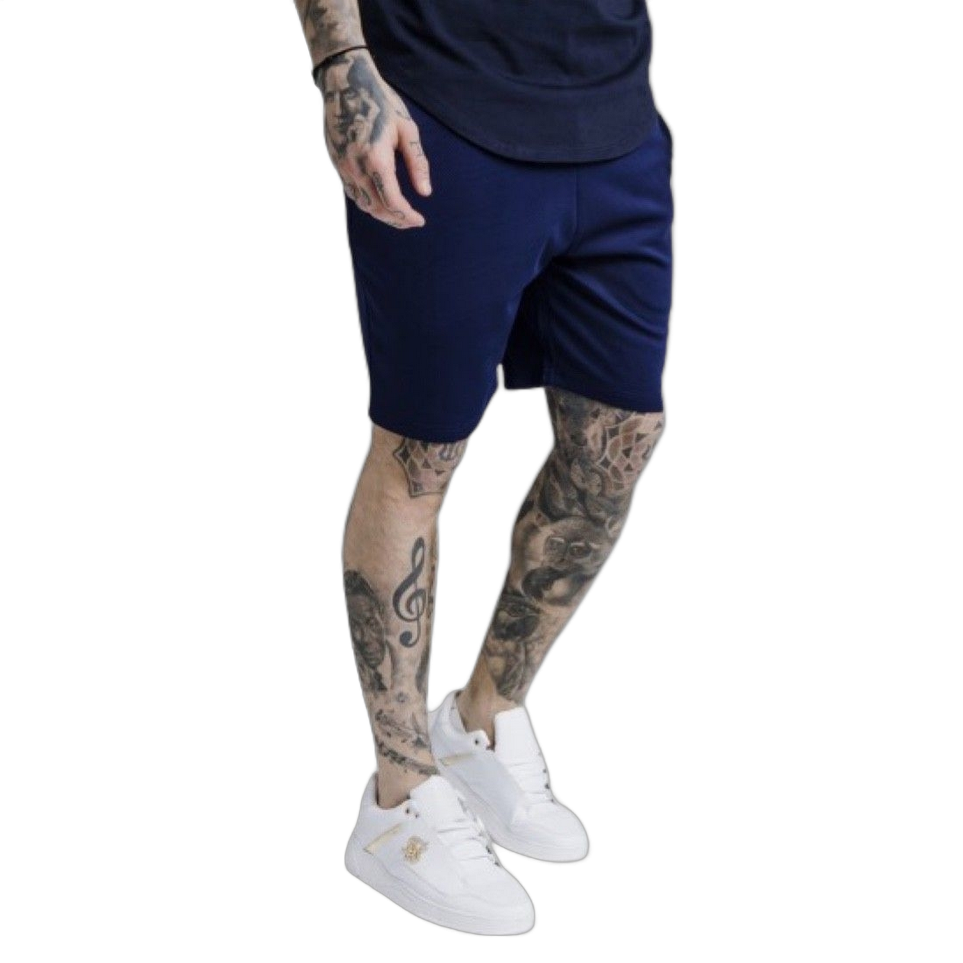 Pantalon SikSilk Eyelet Poly Azul Marino y Blanco