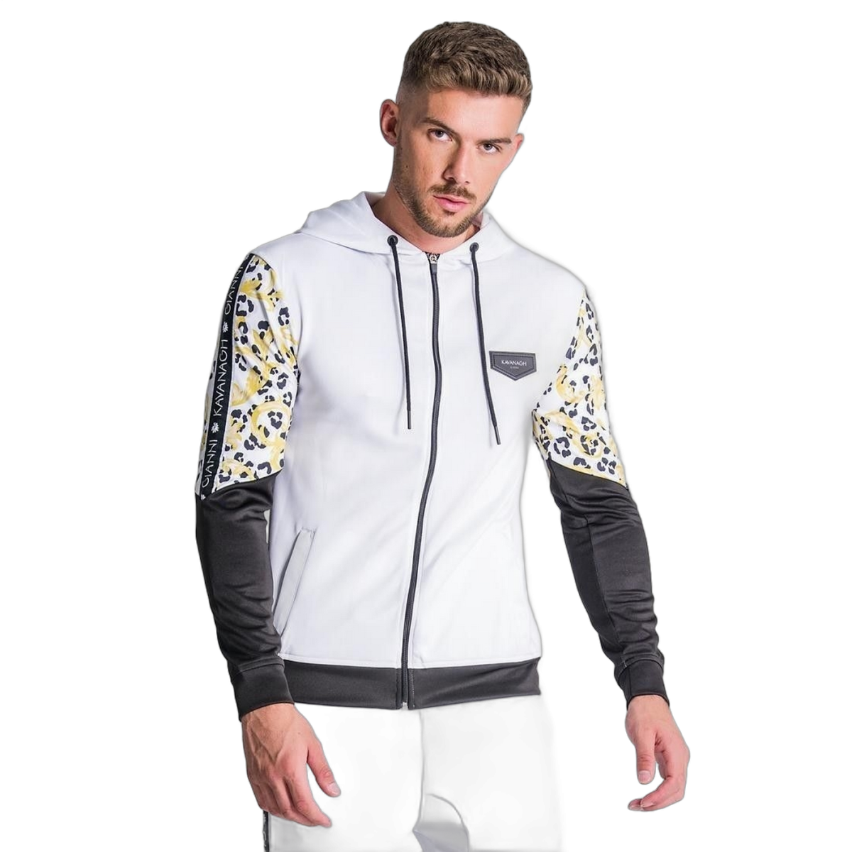 Sudadera Gianni Kavanagh Blanca de Leopardo Barro