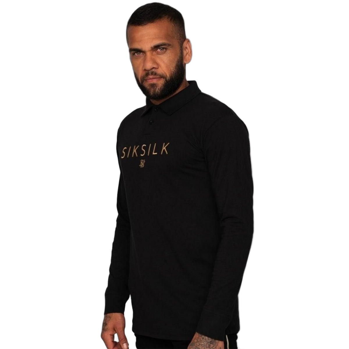 Polo SikSilk Dani Alves Ajustado Negro