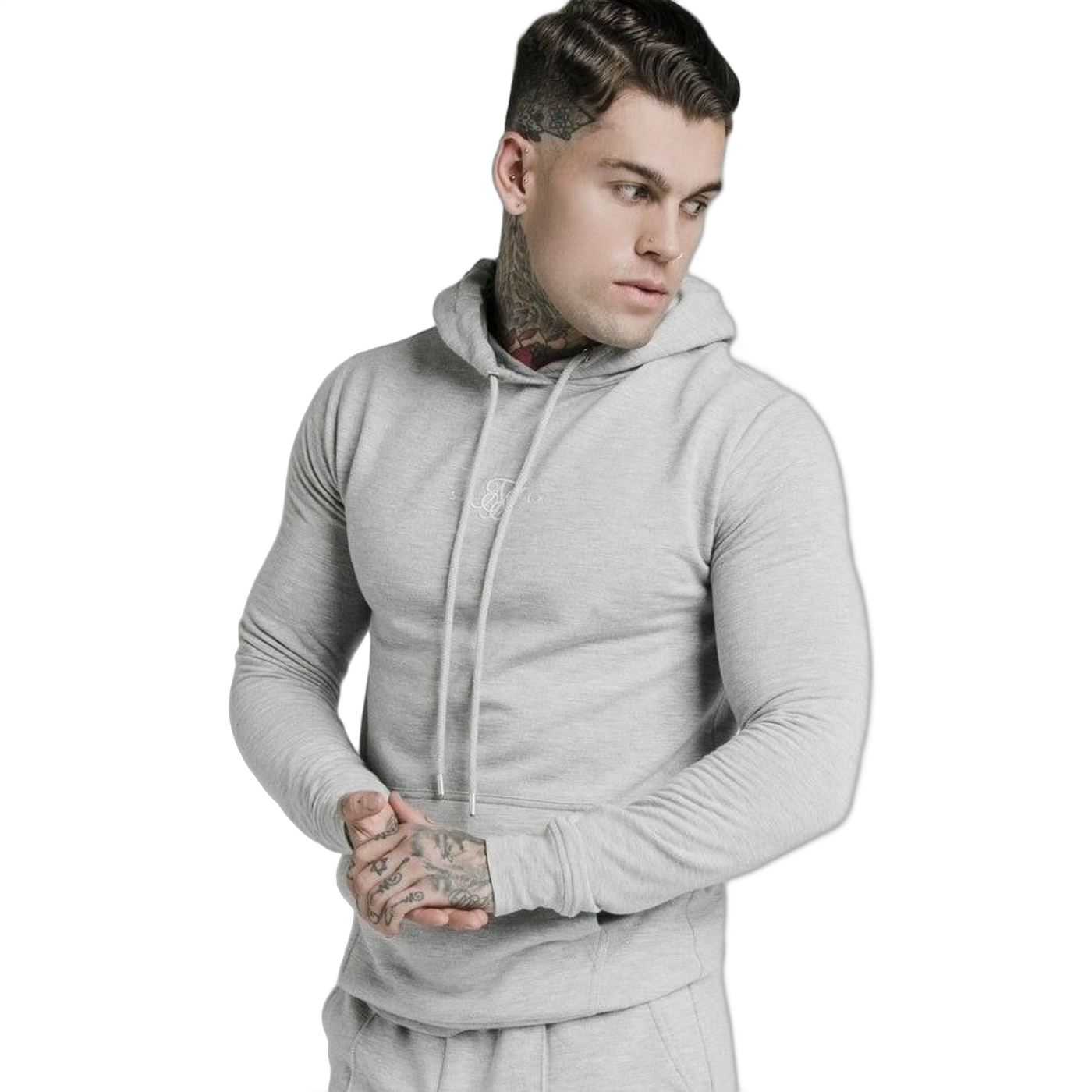 Sudadera SikSilk Smart Overhead Hoodie Gris