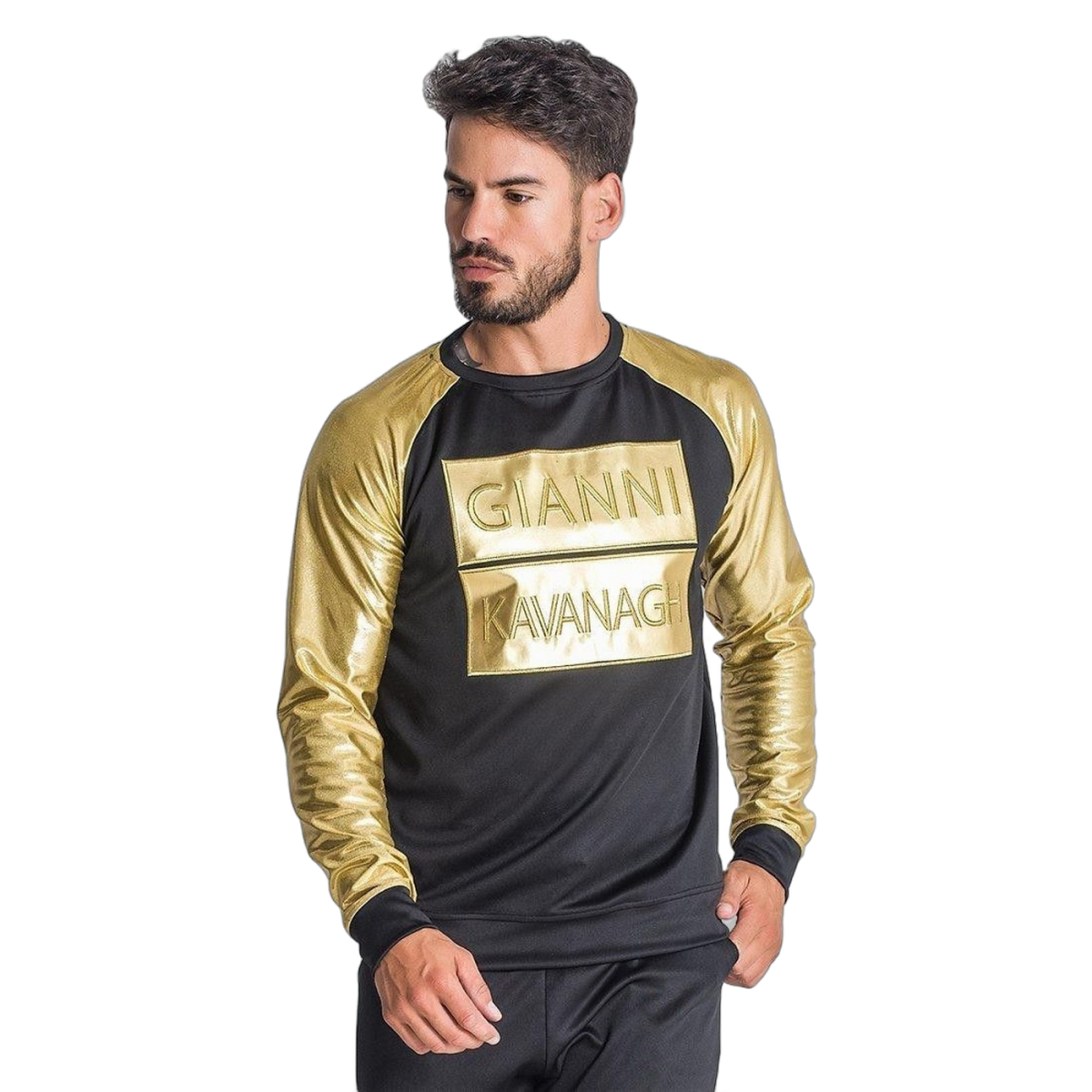 Sudadera Gianni Kavanagh con Barras de Oro Negro