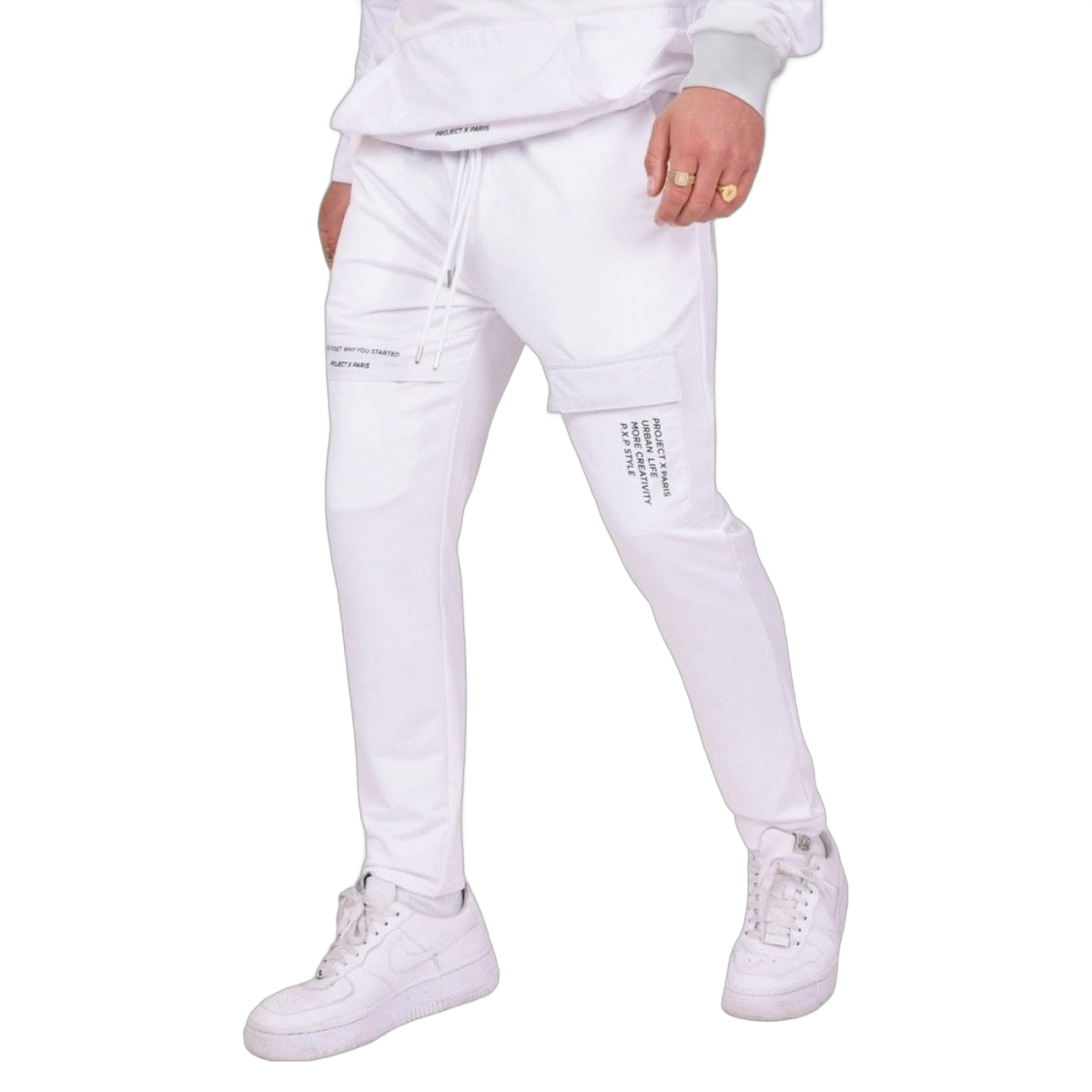 Pantalon Project X Paris Bimaterial Blanco