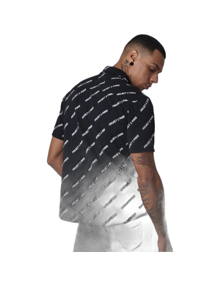 Camisa Project X Paris con Logo Diagonal Negro
