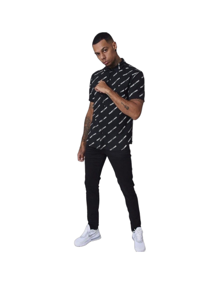 Camisa Project X Paris con Logo Diagonal Negro