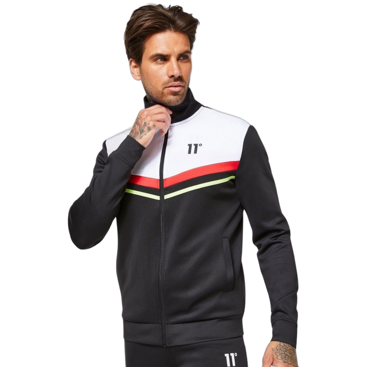 Sudadera 11 Degrees con Bloque de Color Insertado Negro 11 Degrees | Sudaderas  - Estilo urbano premium