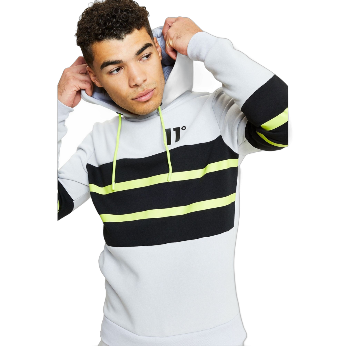 Sudadera 11 Degrees con Paneles en Contraste Gris 11 Degrees | Sudaderas  - Estilo urbano premium
