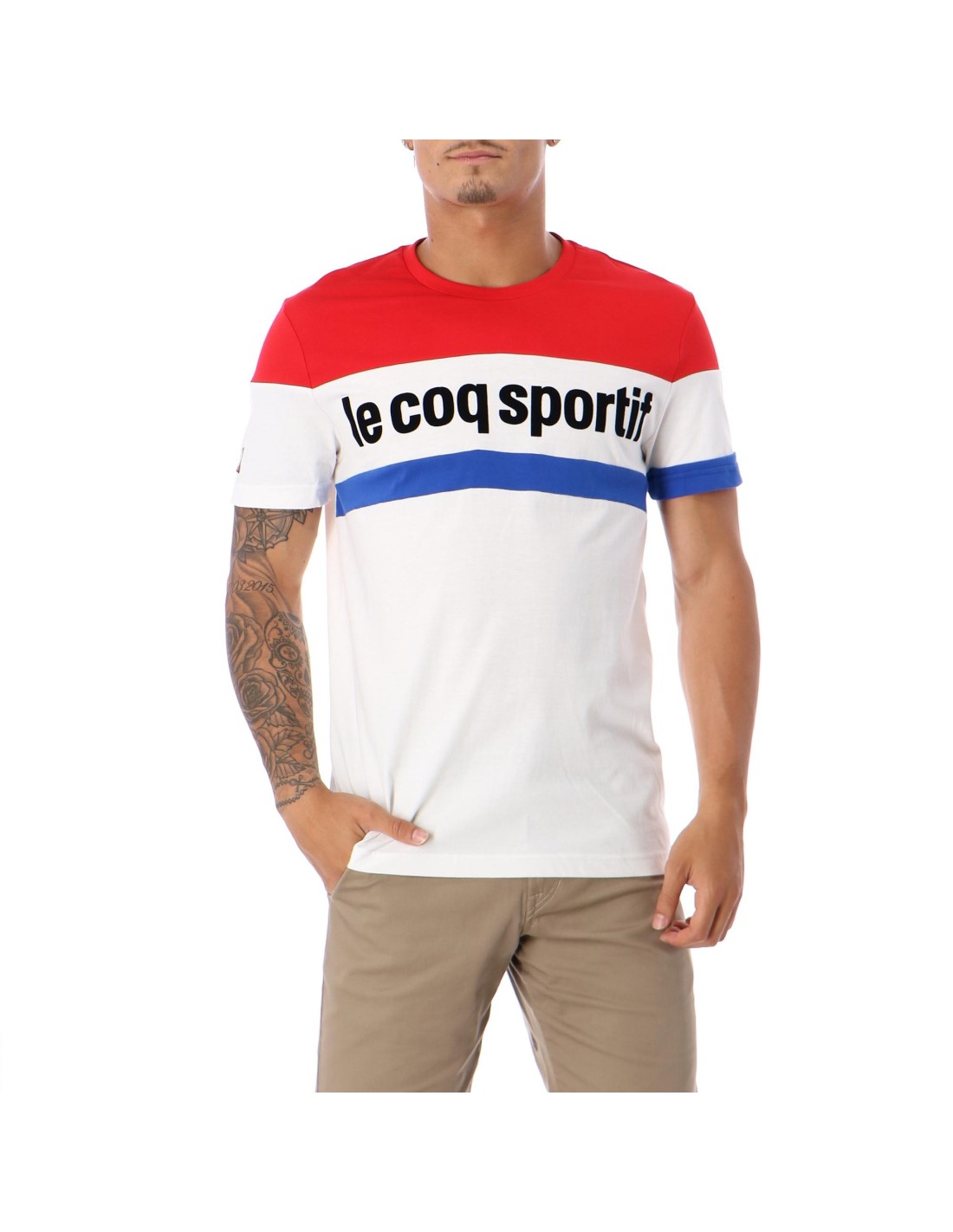 t shirt le coq sportif beige